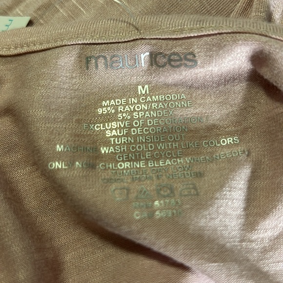 Maurice’s light pink blouse‎ Women’s Size: Medium NWT - Picture 4 of 5
